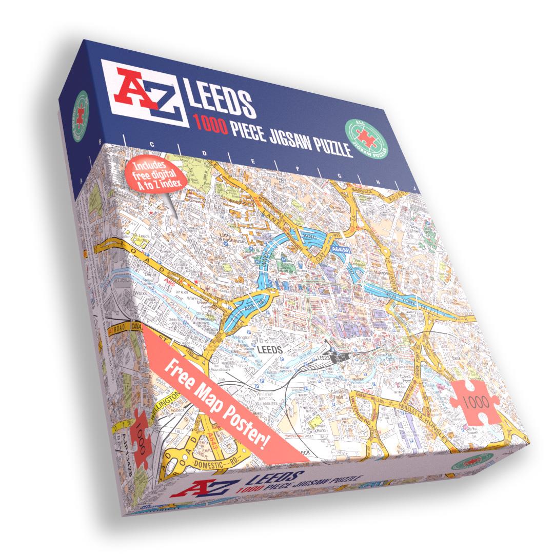 A-Z Map of Leeds 1000 Piece Jigsaw
