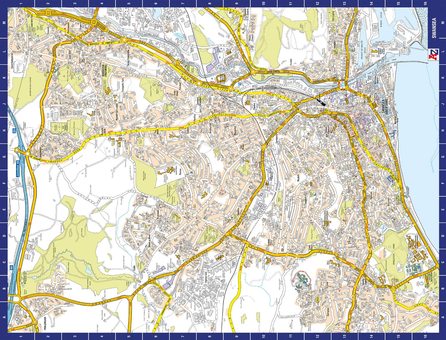A to Z Map of Swansea 1000 Piece Jigsaw