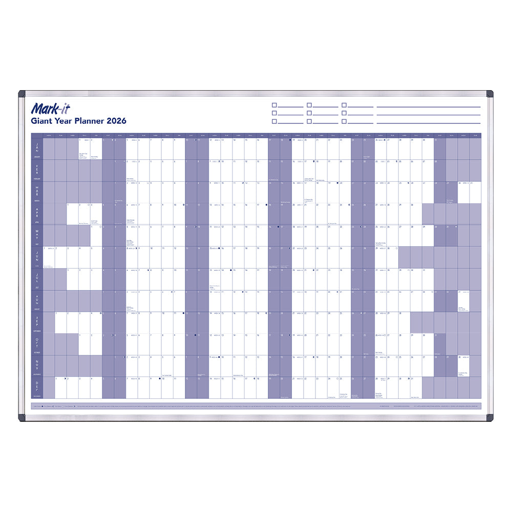 GIANT 2026 YEARLY WALL PLANNER - MARK IT