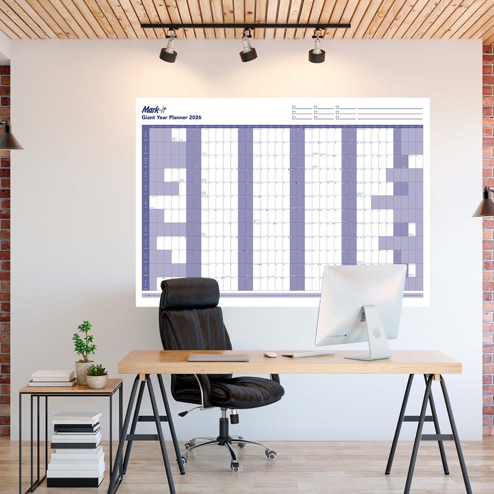 GIANT 2026 YEARLY WALL PLANNER - MARK IT