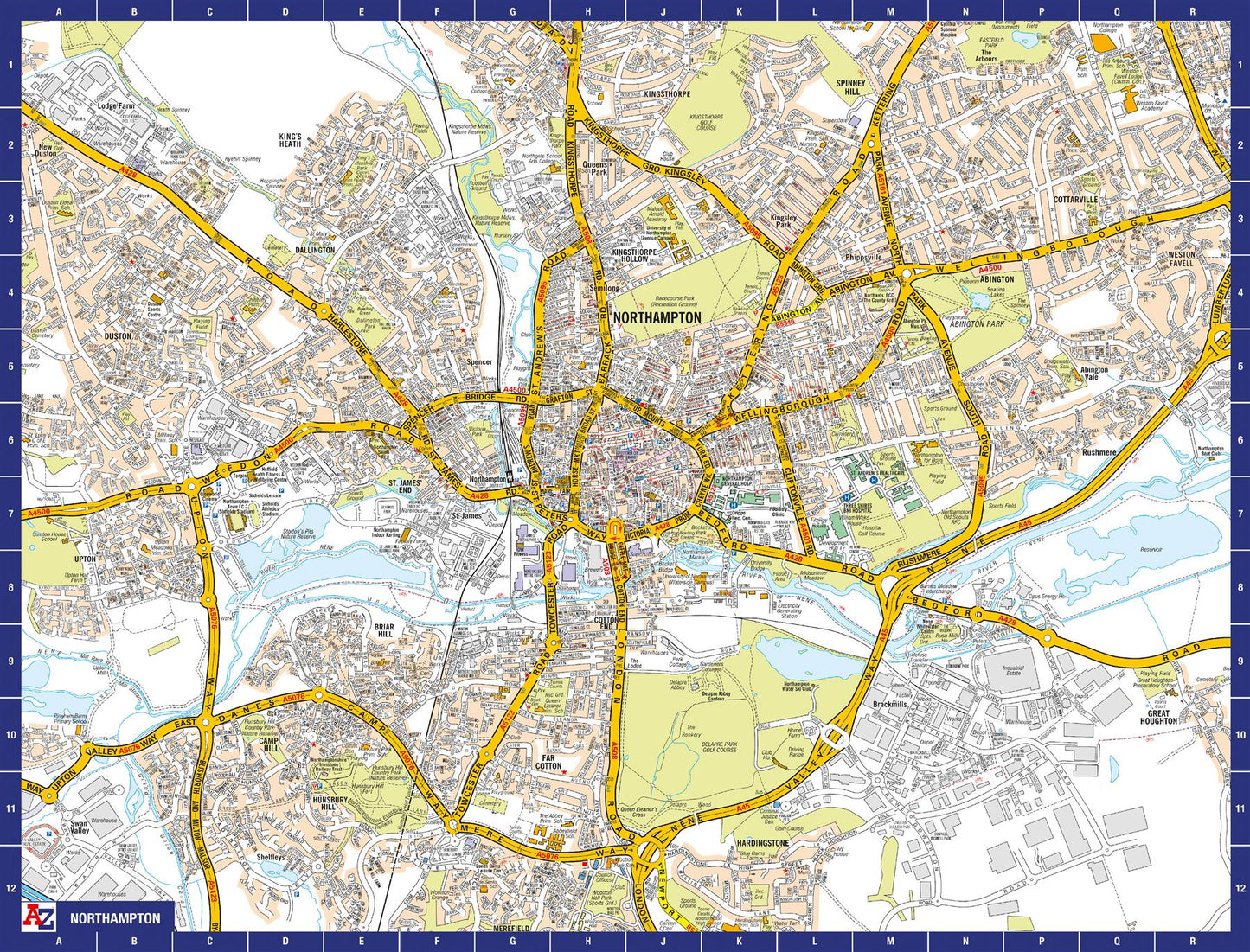 A-Z Map of Northampton 1000 Piece Jigsaw