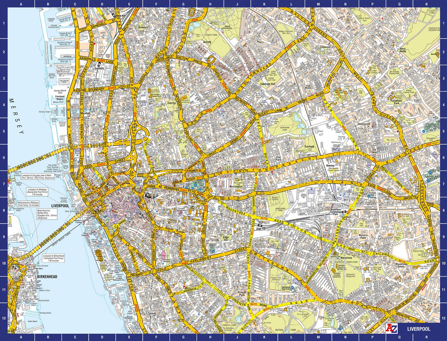 A-Z Map of Liverpool 1000 Piece Jigsaw