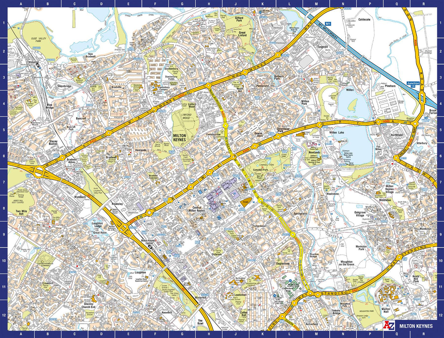 A-Z Map of Milton Keynes 1000 Piece Jigsaw