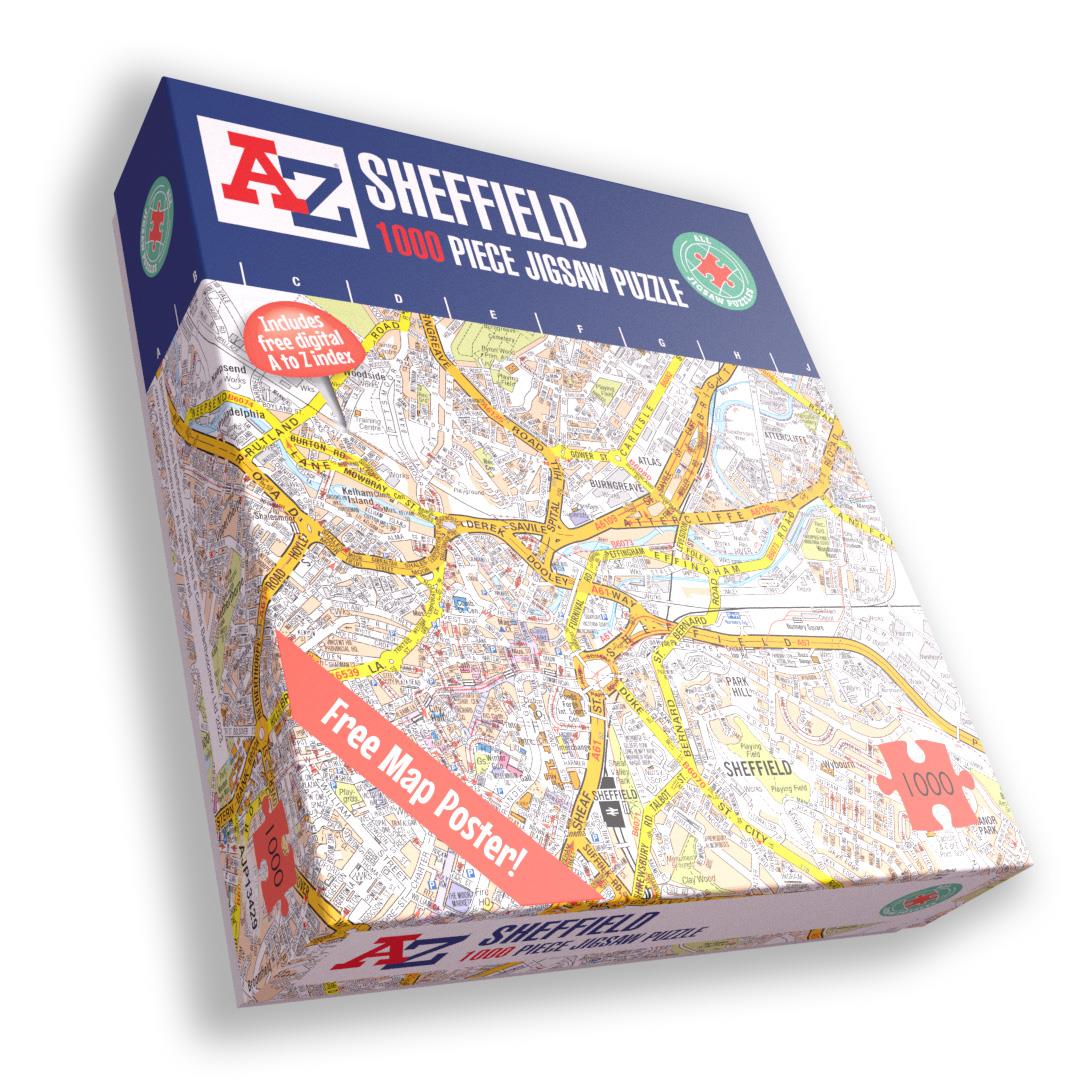 A-Z Map of Sheffield 1000 Piece Jigsaw