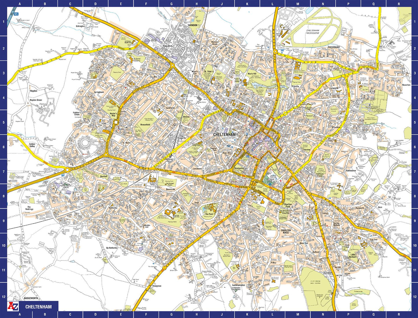 A-Z Map of Cheltenham 1000 Piece Jigsaw