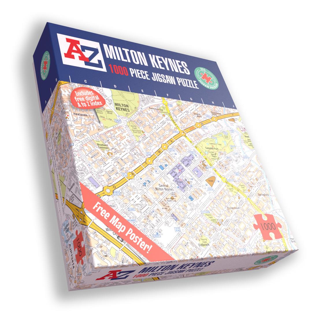 A-Z Map of Milton Keynes 1000 Piece Jigsaw