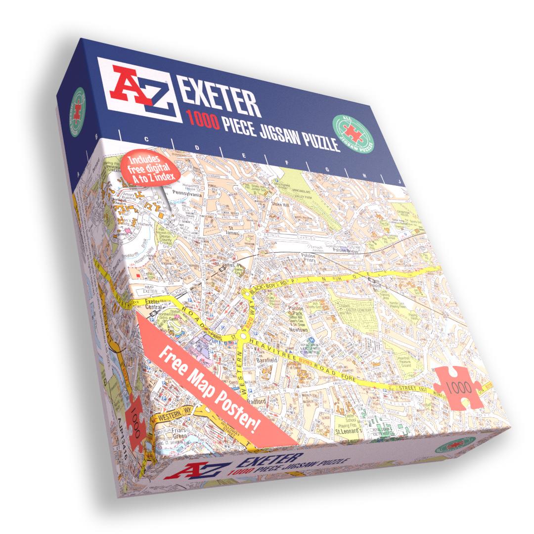 A-Z Map of Exeter 1000 Piece Jigsaw