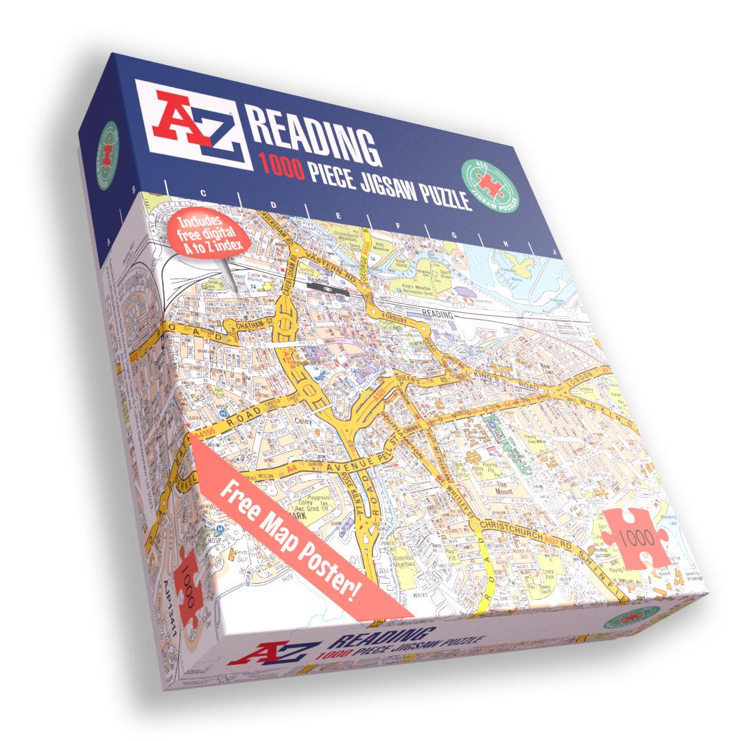 A-Z Map of Reading 1000 Piece Jigsaw