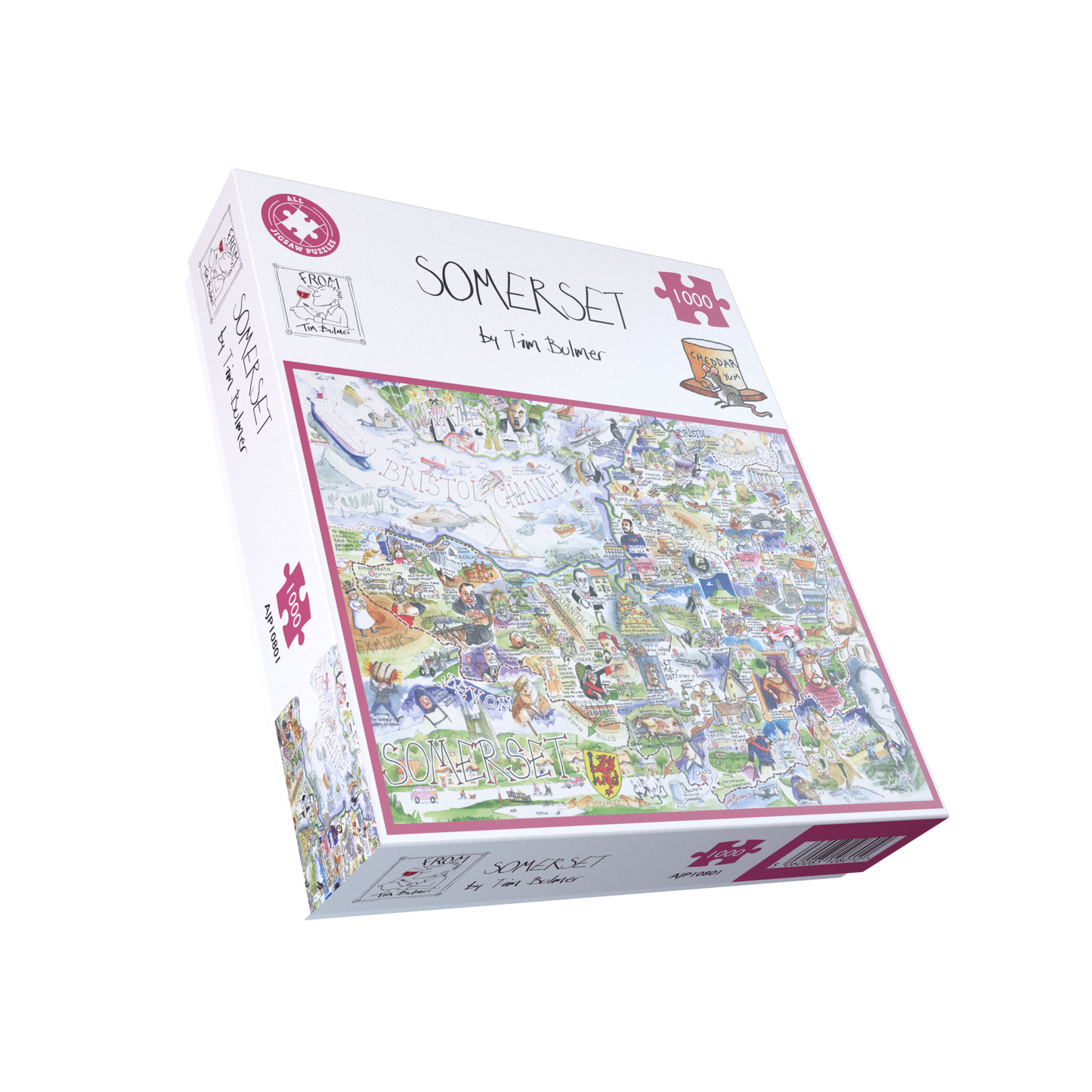 Map of Somerset - Tim Bulmer 1000 Piece Jigsaw Puzzle