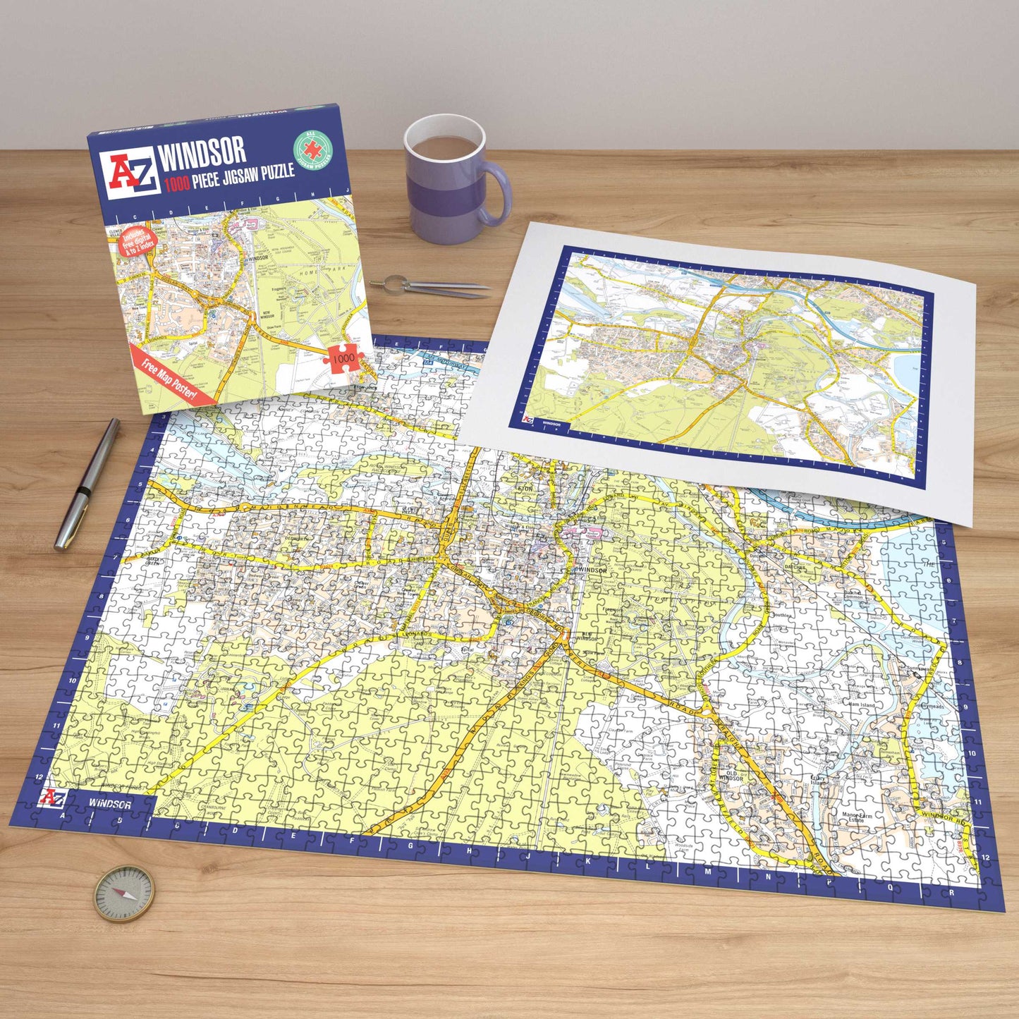 A-Z Map of Windsor 1000 Piece Jigsaw