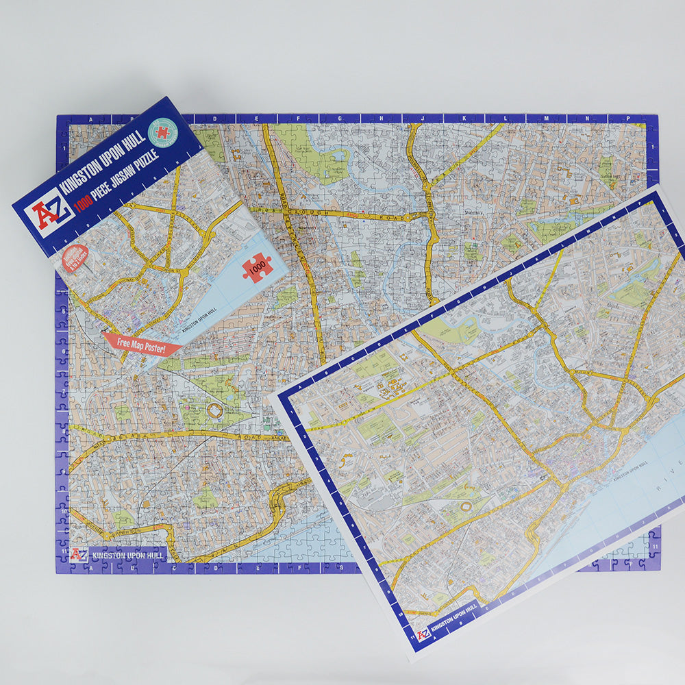 A-Z Map of Kingston Upon Hull 1000 Piece Jigsaw
