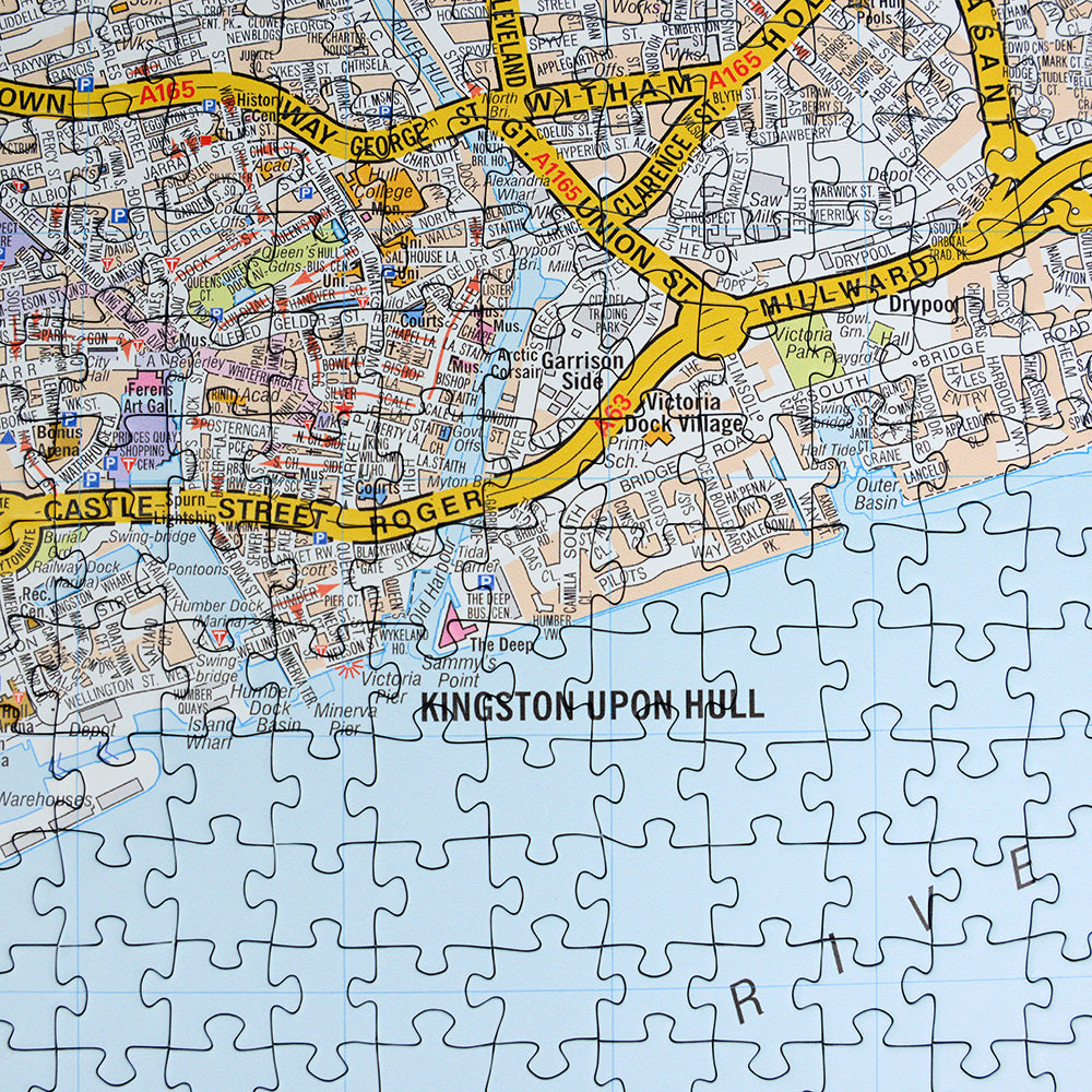 A-Z Map of Kingston Upon Hull 1000 Piece Jigsaw