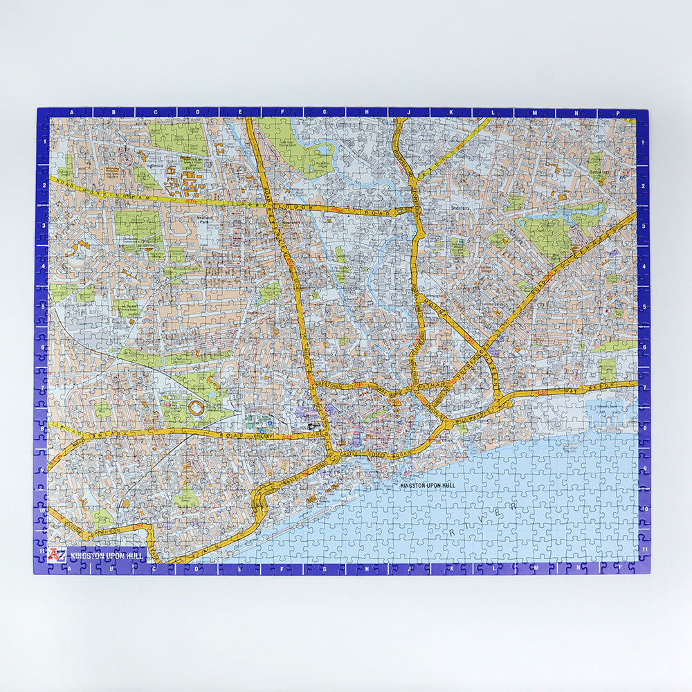 A-Z Map of Kingston Upon Hull 1000 Piece Jigsaw