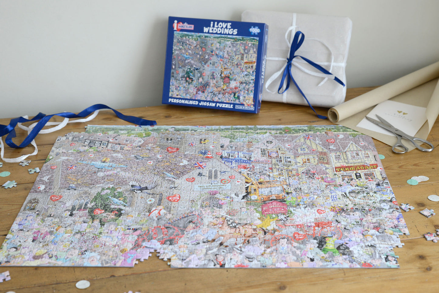 Mike Jupp's I Love Weddings' Personalised Message Jigsaw Puzzle