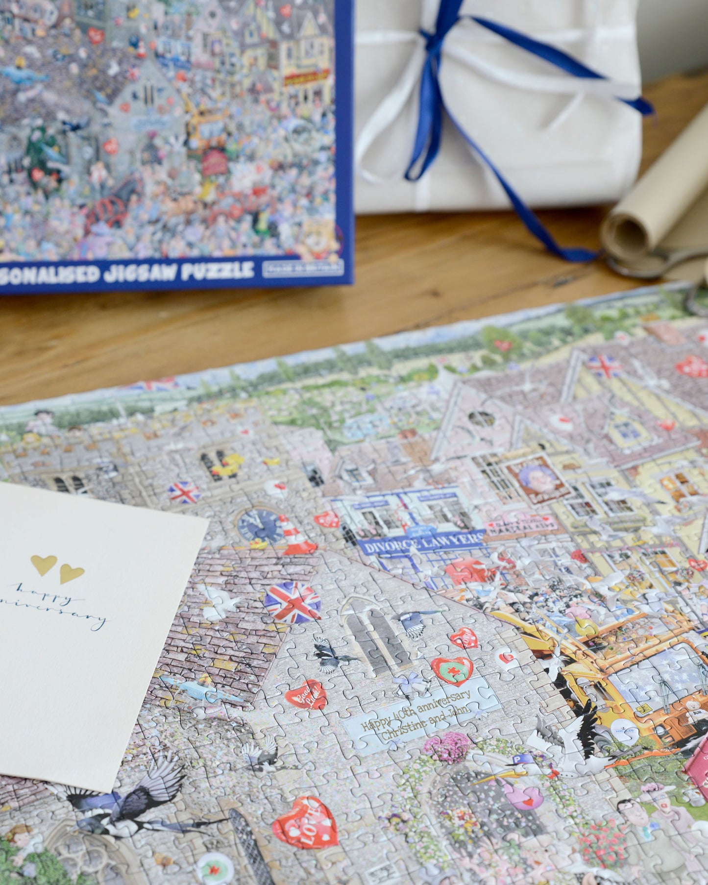 Mike Jupp's I Love Weddings' Personalised Message Jigsaw Puzzle