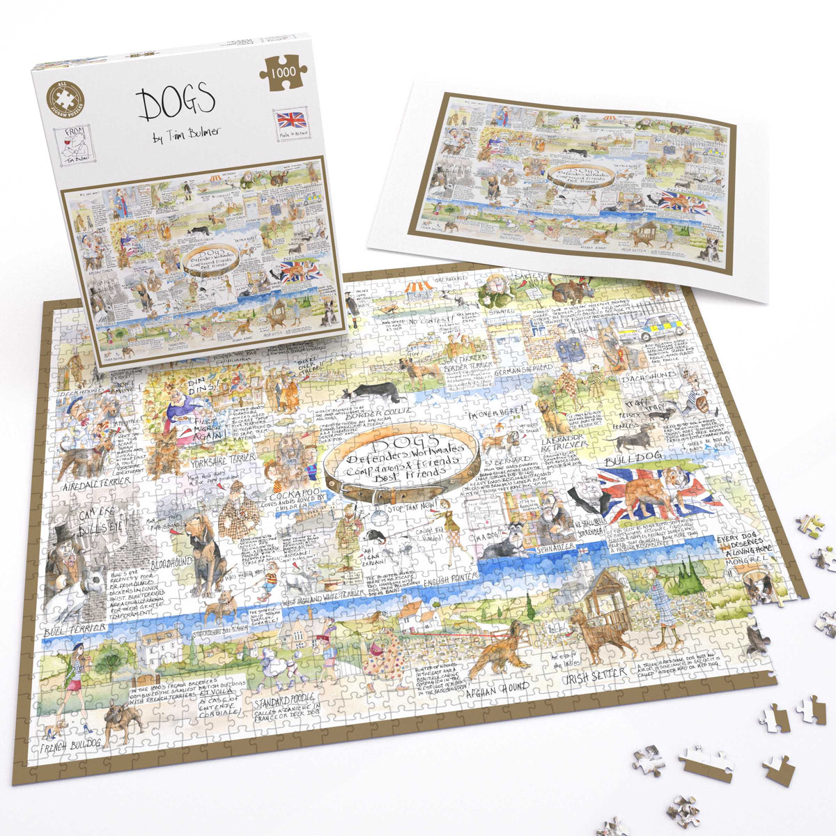 Dogs - Tim Bulmer 1000 piece jigsaw puzzle
