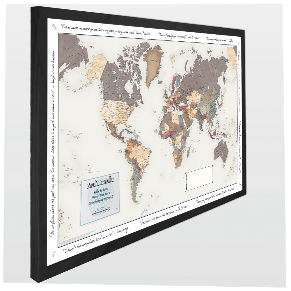 World Traveller Wall Map