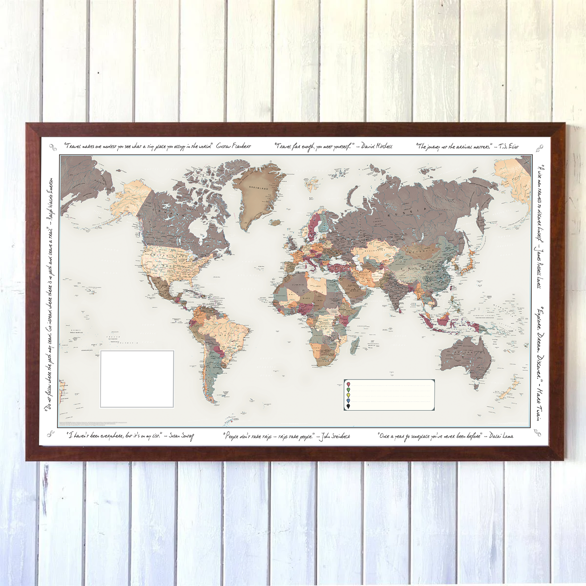 Personalised World Traveller Map