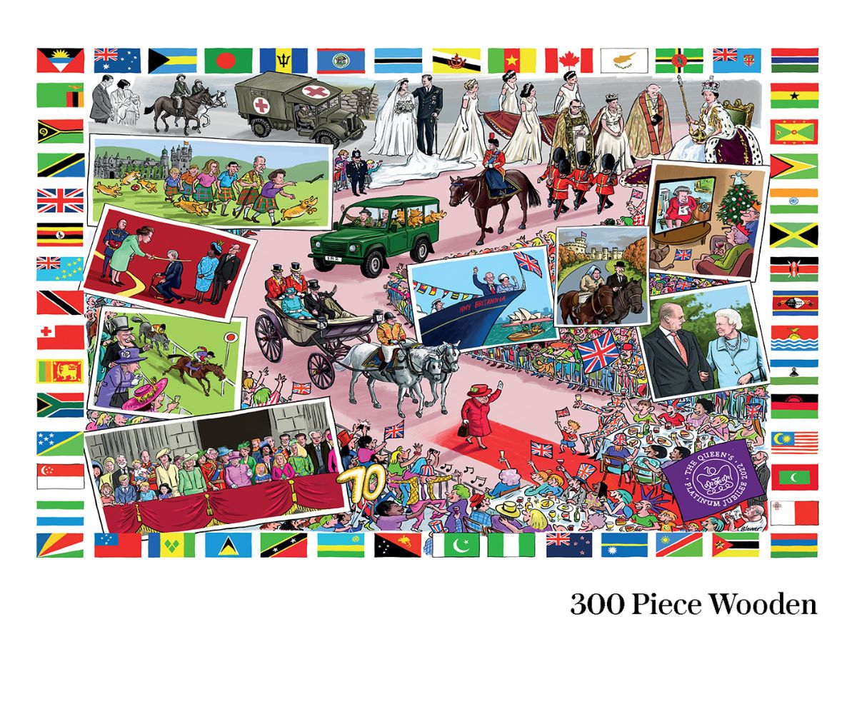 The Telegraph The Queen's Platinum Jubilee 2022 According to Blower 1000 or 300 Piece Jigsaw Puzzle