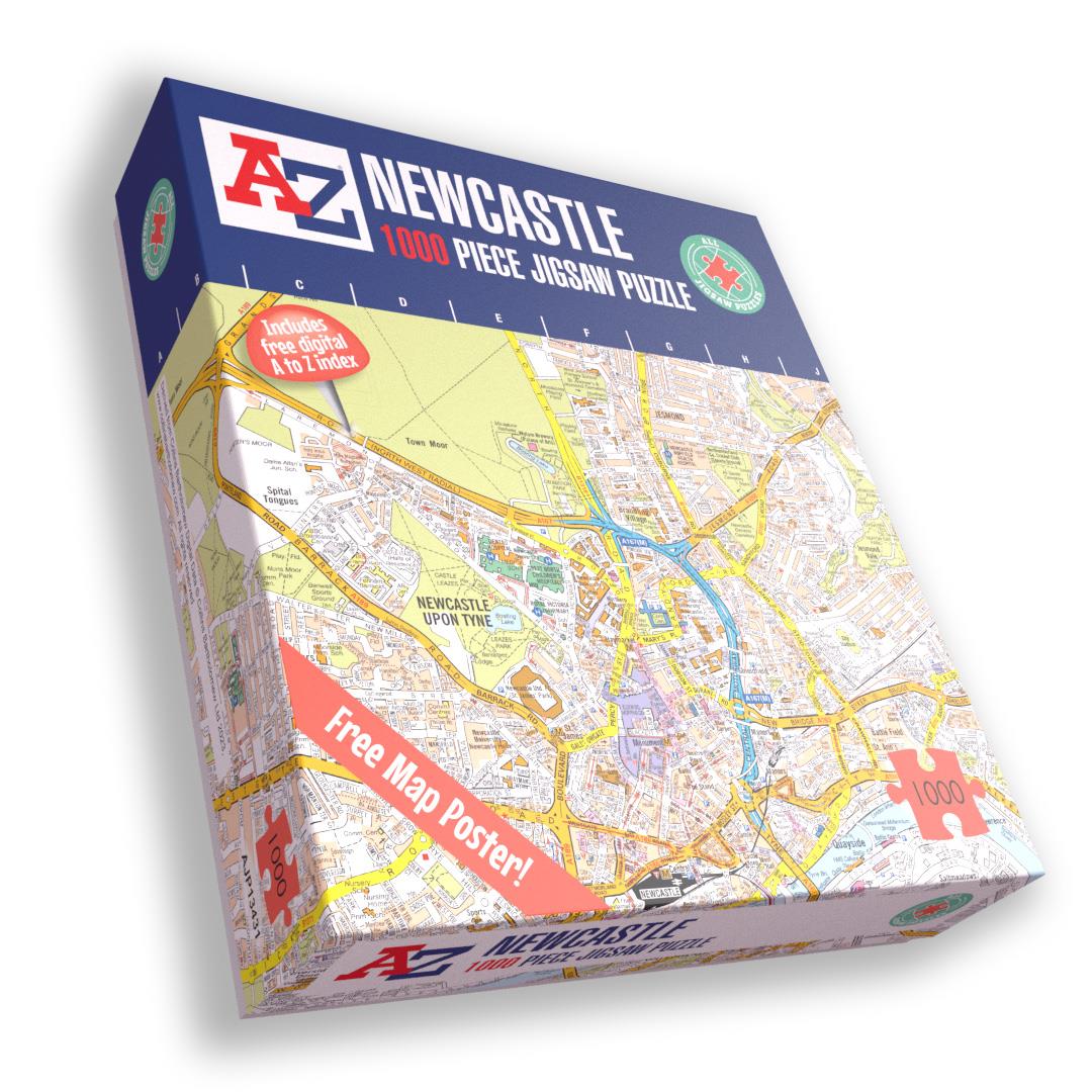 A-Z Map of Newcastle 1000 Piece Jigsaw