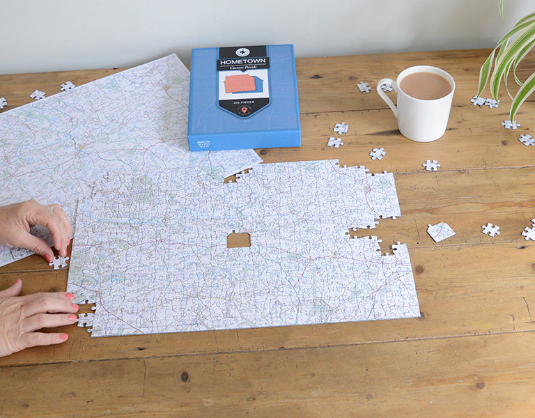 Hometown UK Personalised Map Jigsaw Puzzle