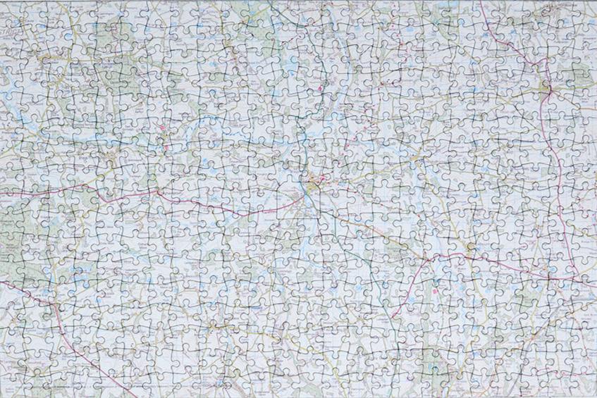 Hometown UK Personalised Map Jigsaw Puzzle