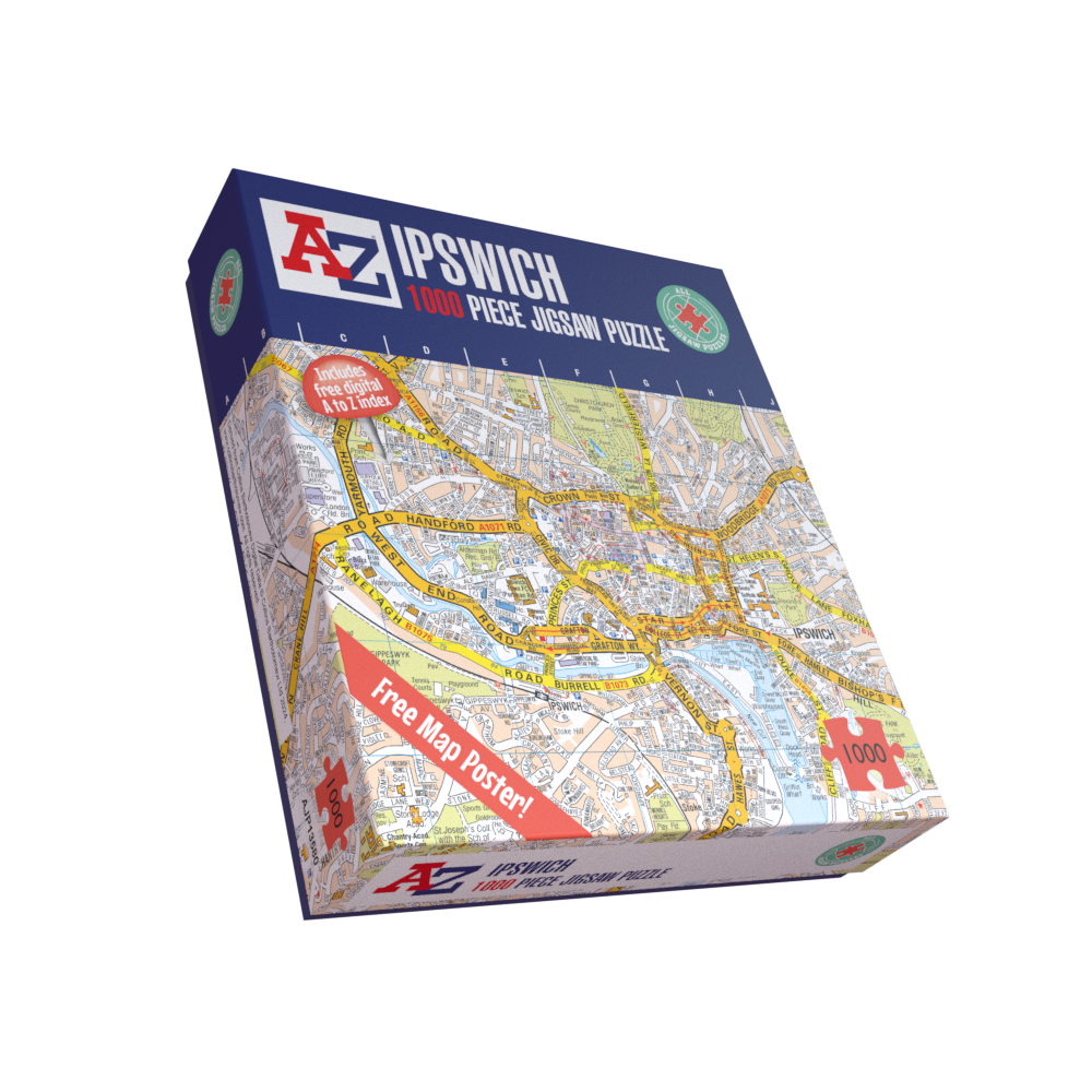 A-Z Map of Ipswich 1000 Piece Jigsaw