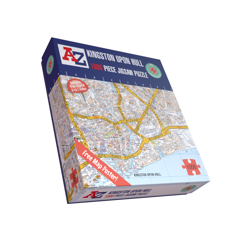 A-Z Map of Kingston Upon Hull 1000 Piece Jigsaw