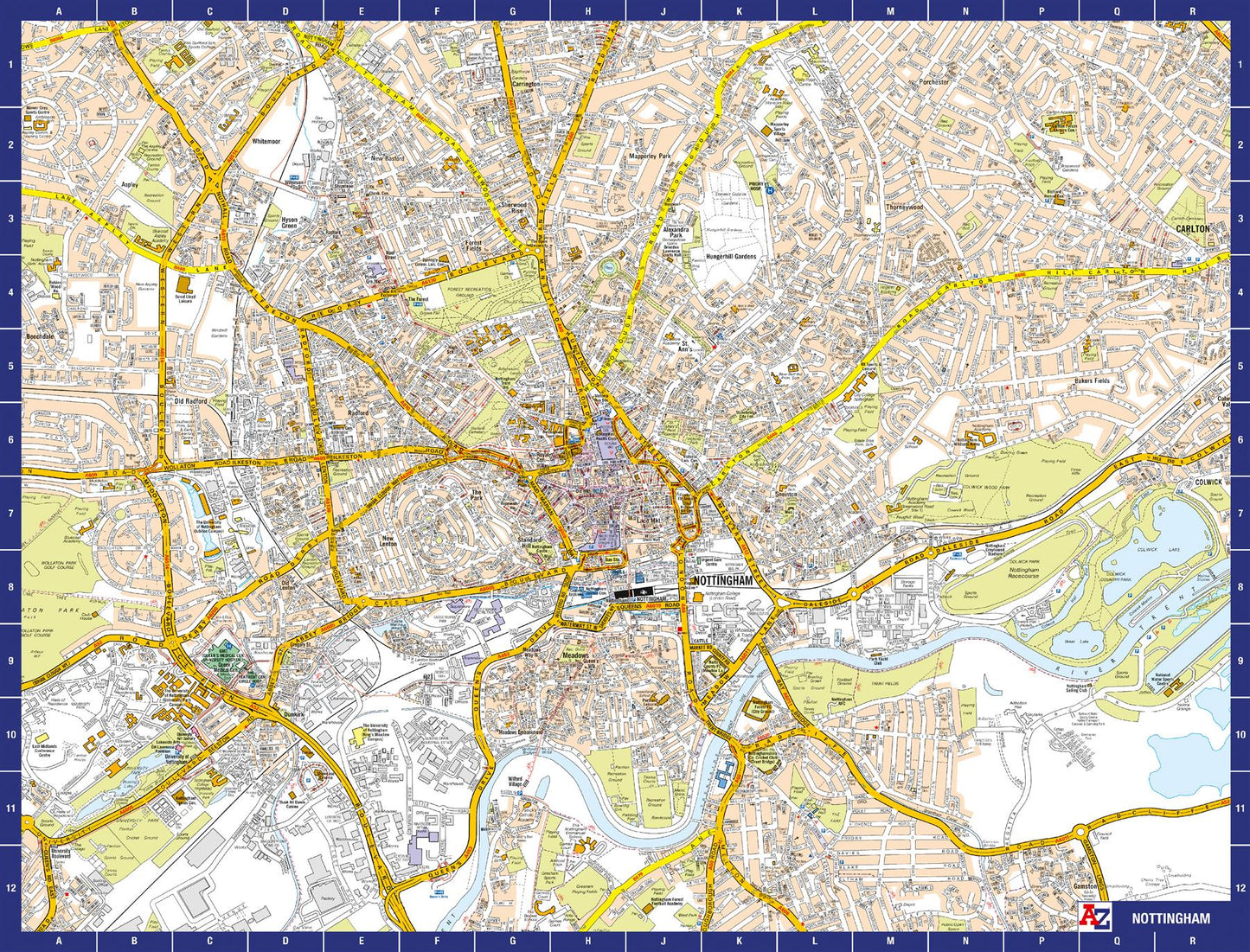 A-Z Map of Nottingham 1000 Piece Jigsaw