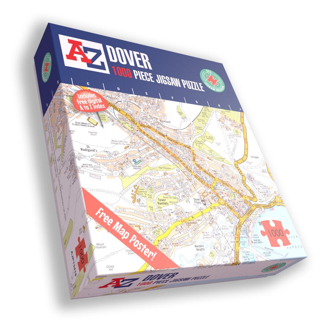 A-Z Map of Dover 1000 Piece Jigsaw