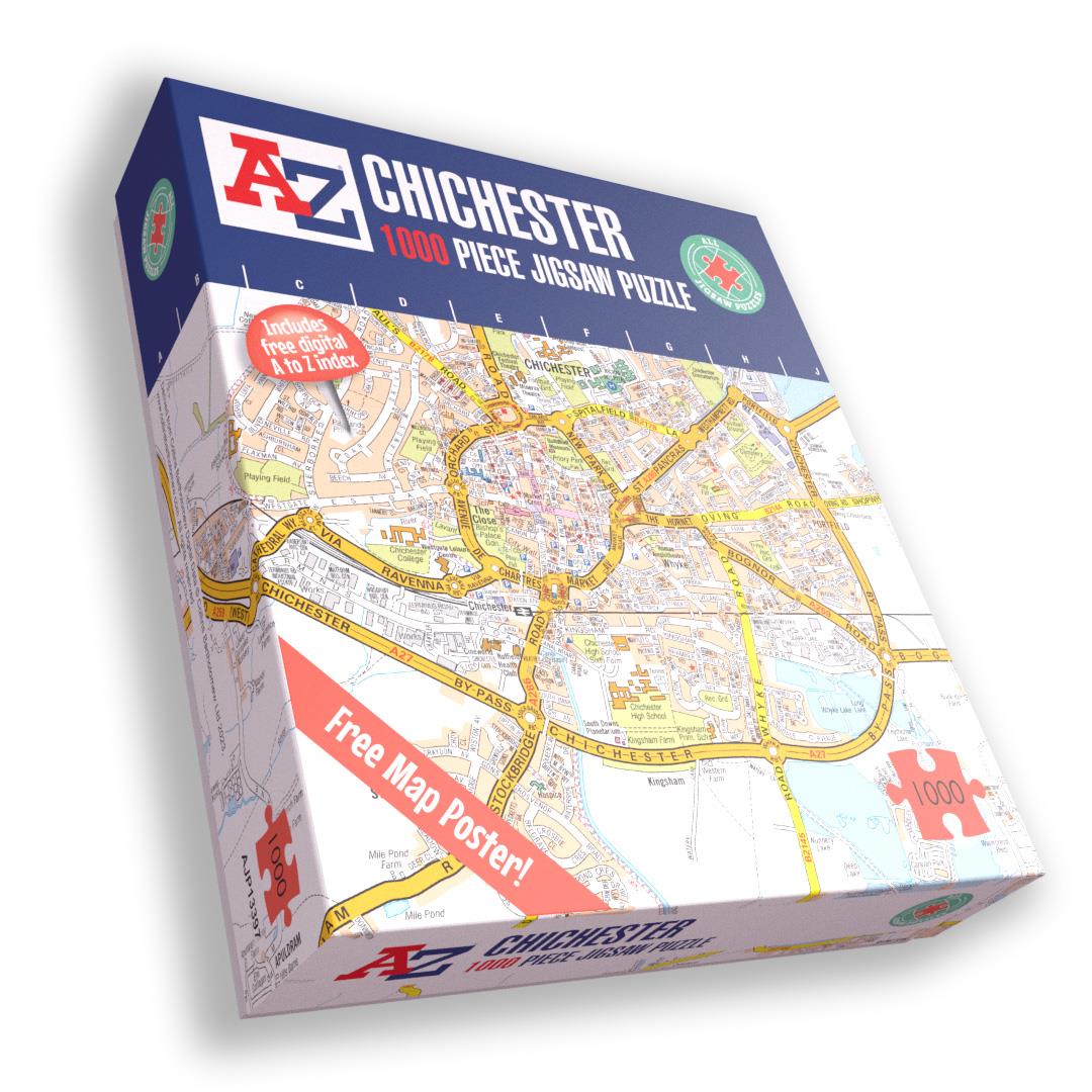 A-Z Map of Chichester 1000 Piece Jigsaw