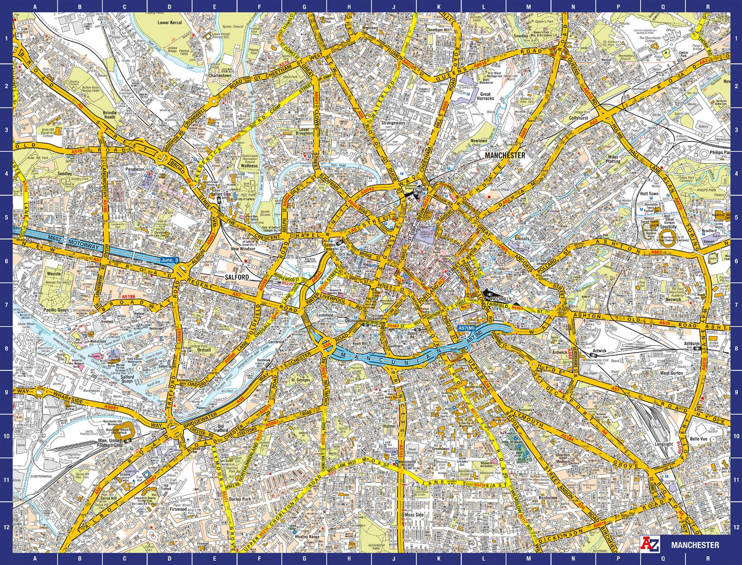 A-Z Map of Manchester 1000 Piece Jigsaw
