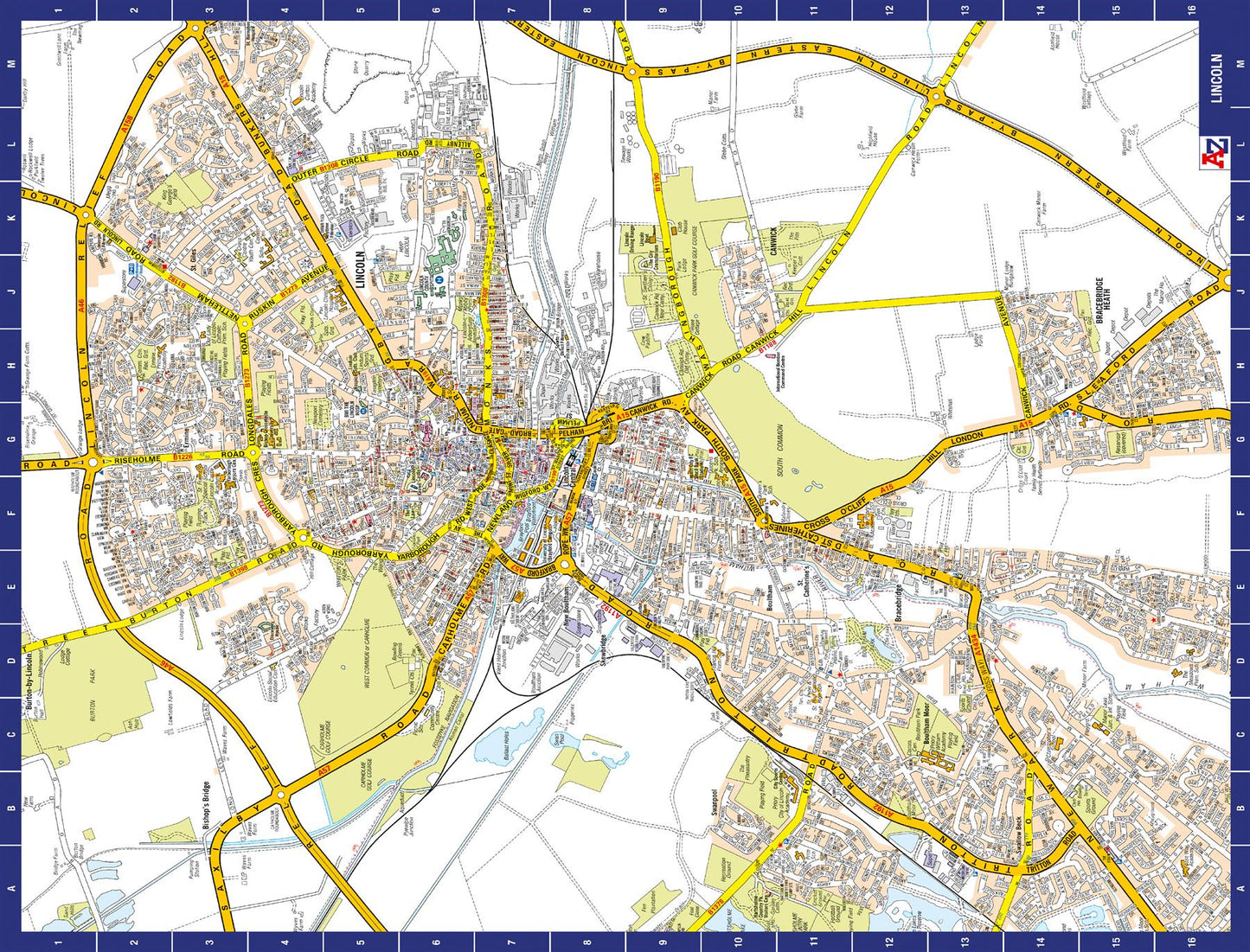 A-Z Map of Lincoln 1000 Piece Jigsaw