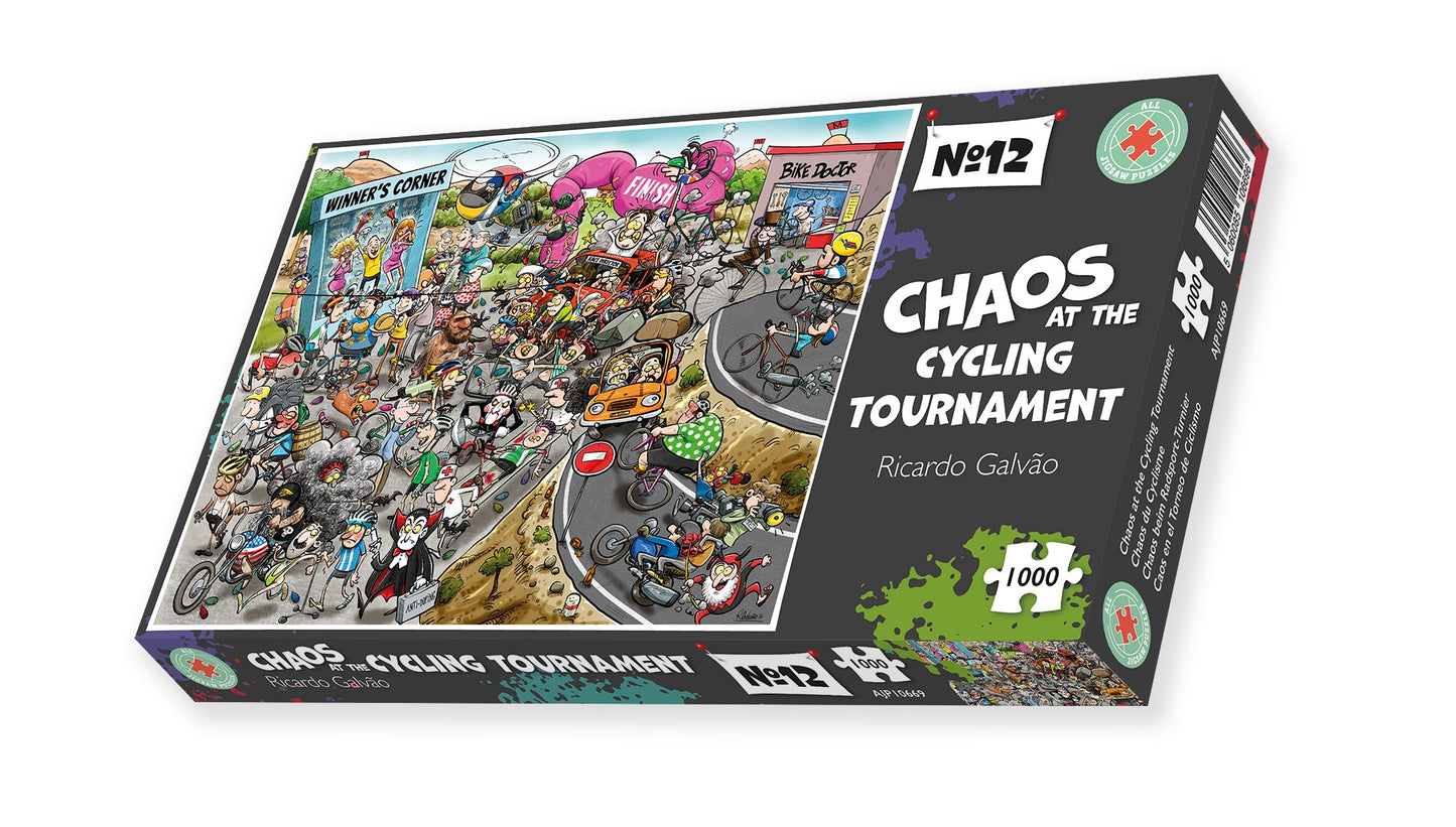 Chaos at the Cycling Tournament - No.12 1000 Piece Jigsaw Puzzle