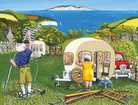 First Things First ‡Ãâì The Camping Collection ‡Ãâì Trai Hiscock 1000 or 500 Piece Jigsaw Puzzle
