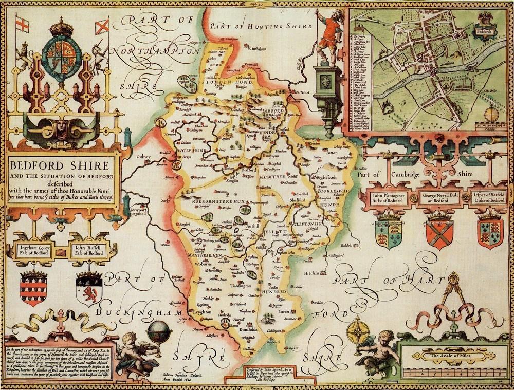Bedfordshire Historical Map 1000 Piece Jigsaw Puzzle (1610) - All Jigsaw Puzzles UK
- 1