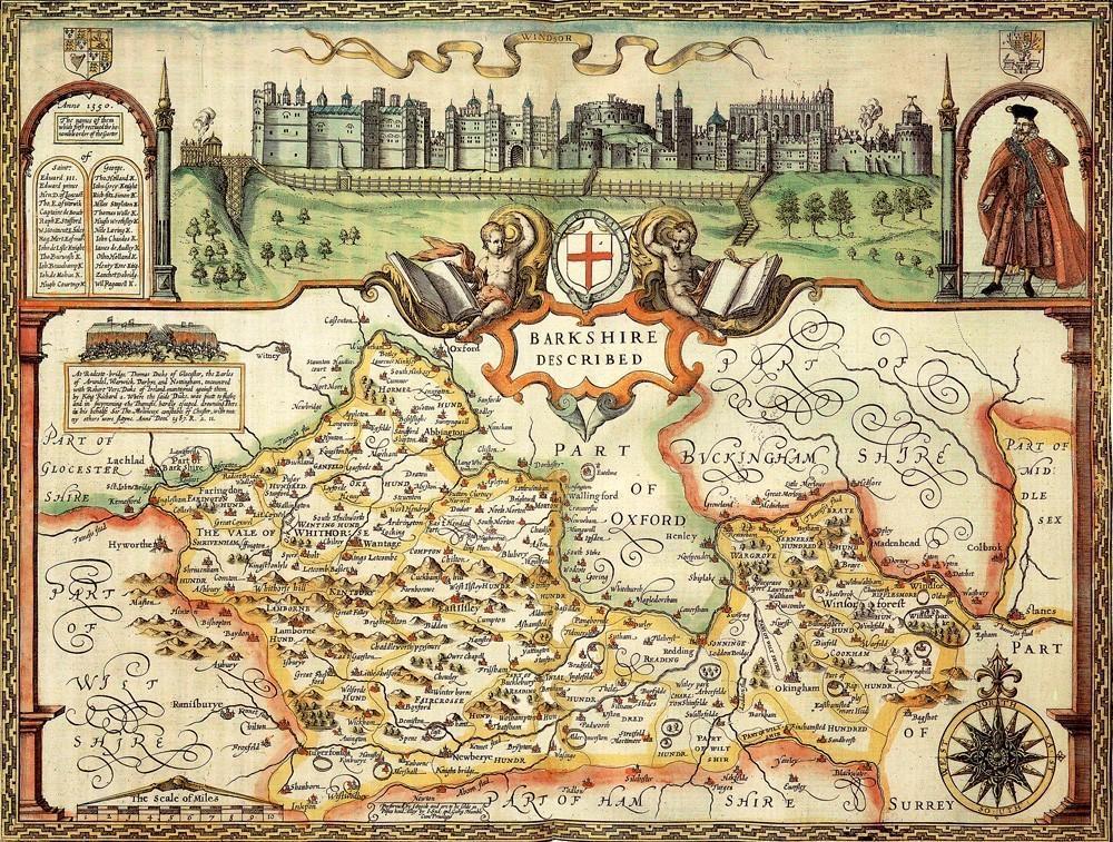 Berkshire Historical Map 1000 Piece Jigsaw Puzzle (1610) - All Jigsaw Puzzles UK
- 1