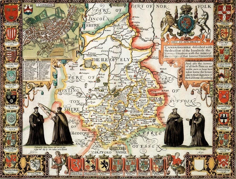 Cambridgeshire Historical Map 1000 Piece Jigsaw Puzzle (1610) - All Jigsaw Puzzles UK
- 1