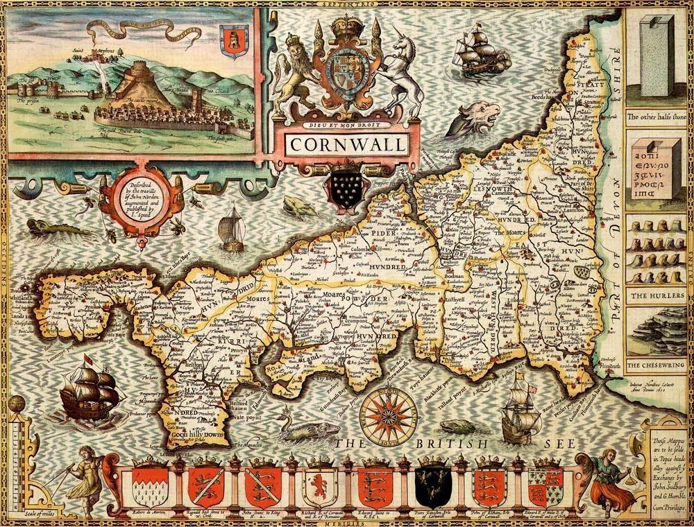 Cornwall Historical Map 1000 Piece Jigsaw Puzzle (1610) - All Jigsaw Puzzles UK
- 1