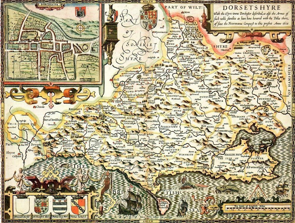 Dorset Historical Map 1000 Piece Jigsaw Puzzle (1610) - All Jigsaw Puzzles UK
- 1