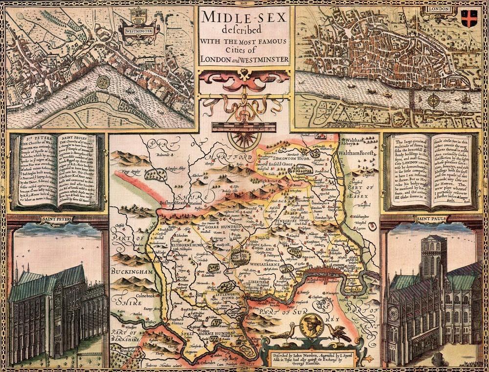 Middlesex Historical Map 1000 Piece Jigsaw Puzzle (1610) - All Jigsaw Puzzles UK
- 1