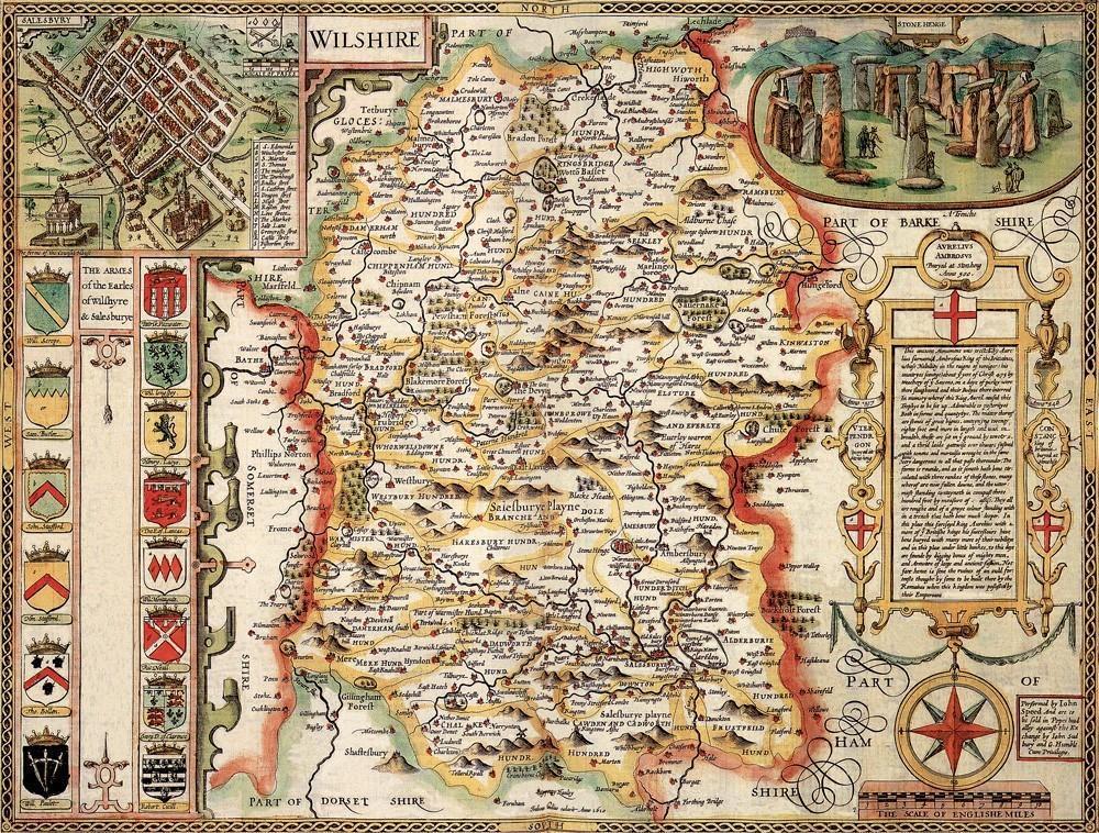 Wiltshire Historical Map 1000 Piece Jigsaw Puzzle (1610) - All Jigsaw Puzzles UK
- 1