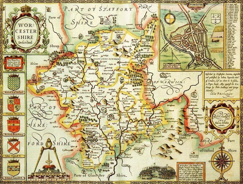 Worcestershire Historical Map 1000 Piece Jigsaw Puzzle (1610) - All Jigsaw Puzzles UK
- 1