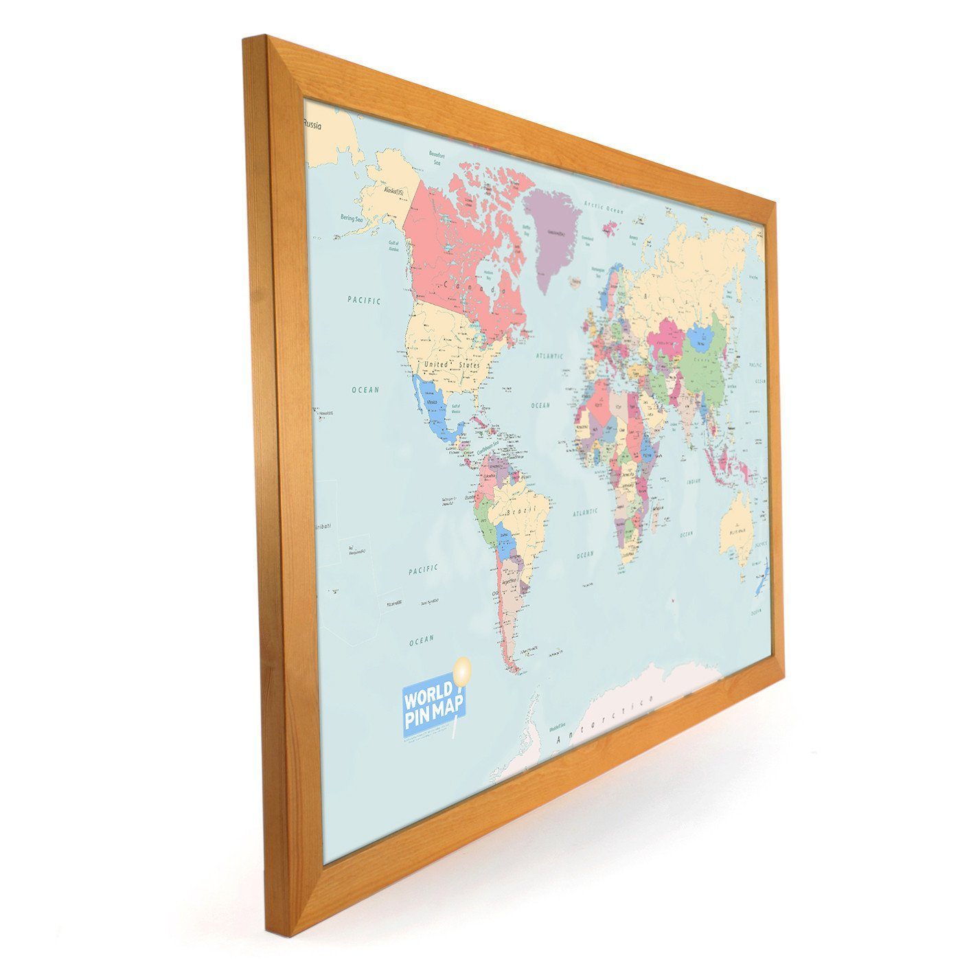 Map Gift - Framed World Map Pinboard