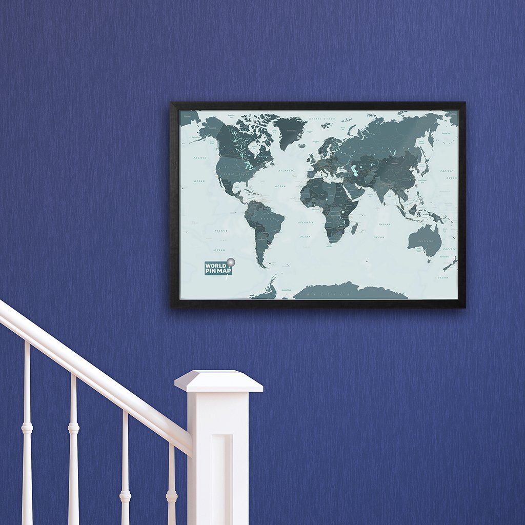 Map Gift - Framed World Map Pinboard