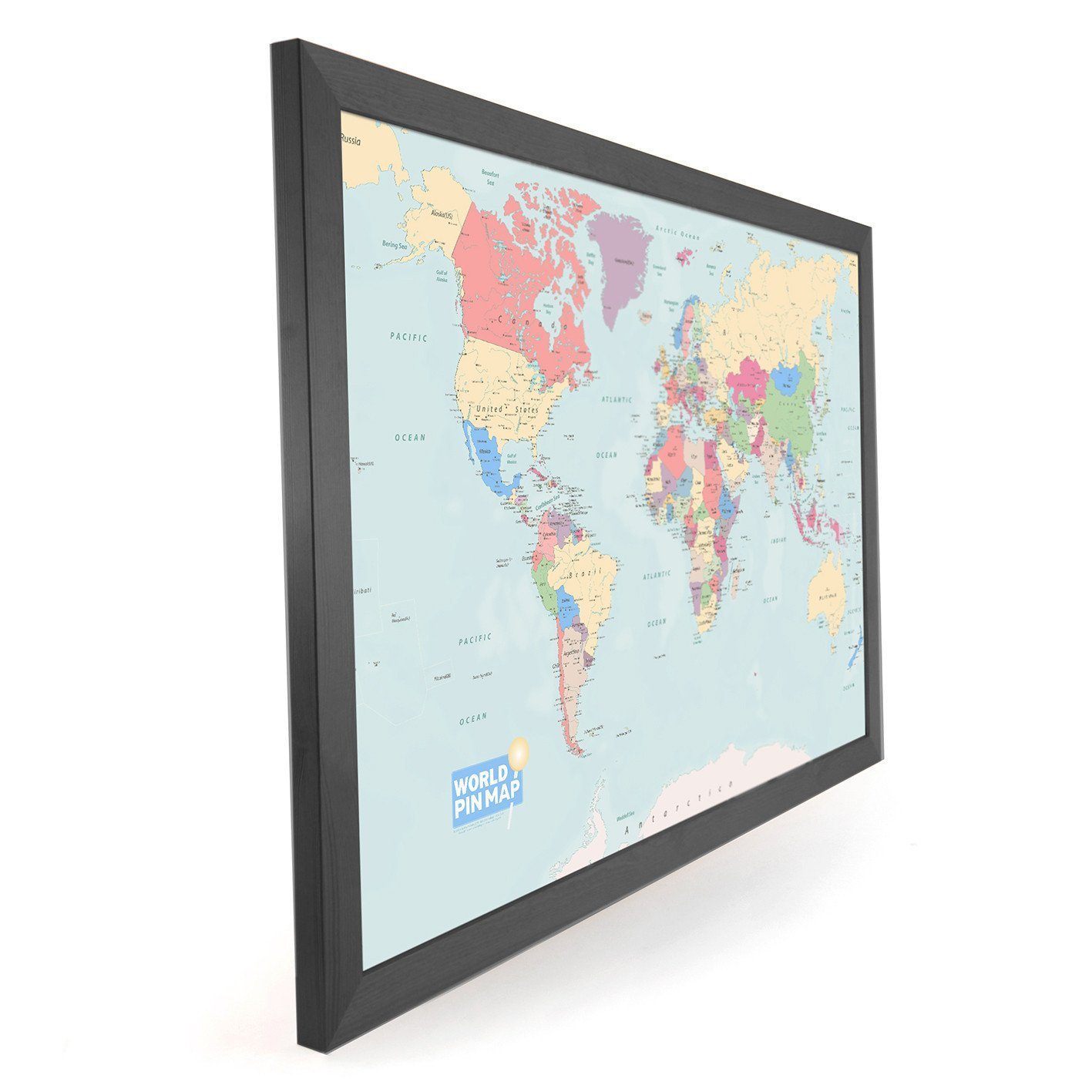 Map Gift - Framed World Map Pinboard