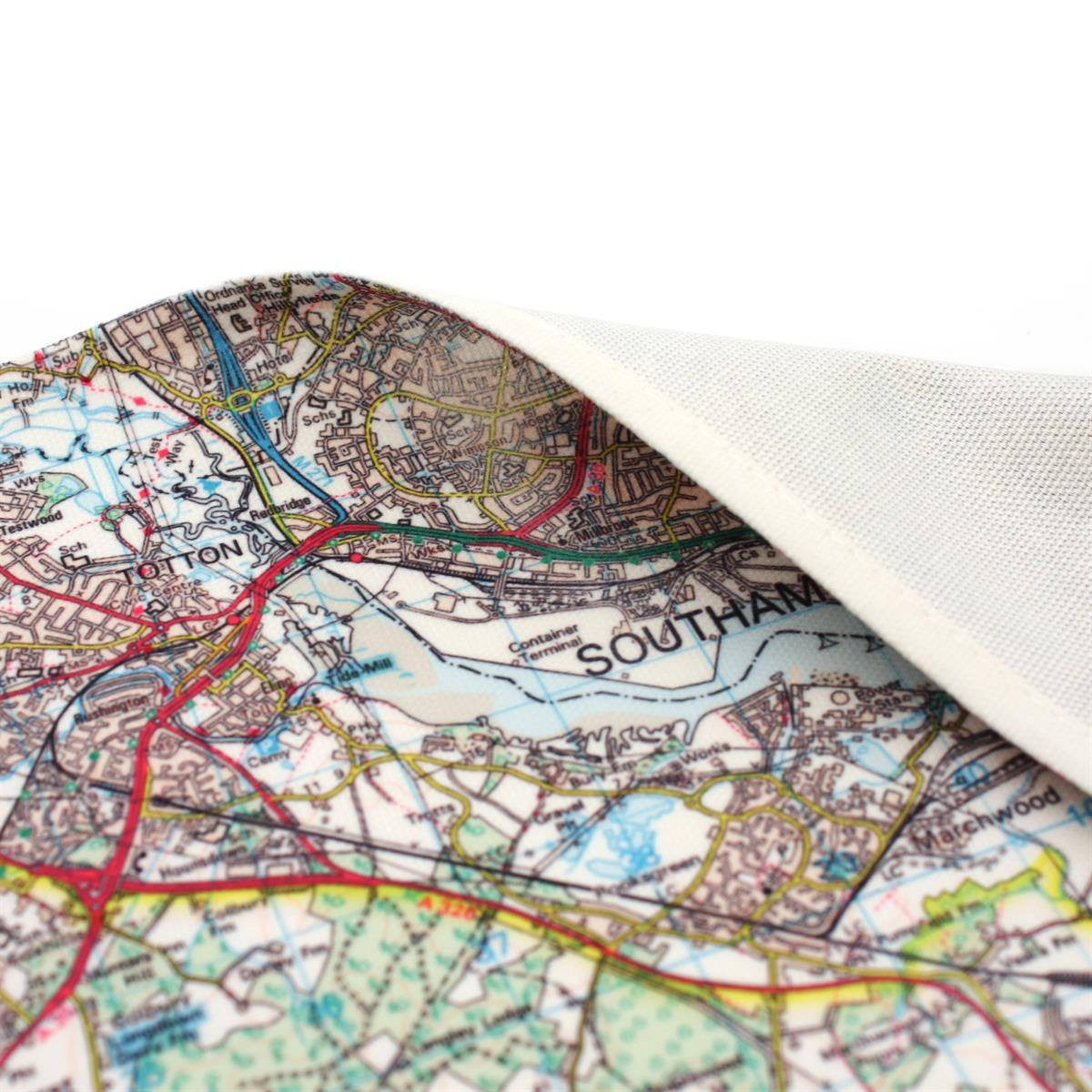 Map Gift - Personalised Cotton Map Tea Towel