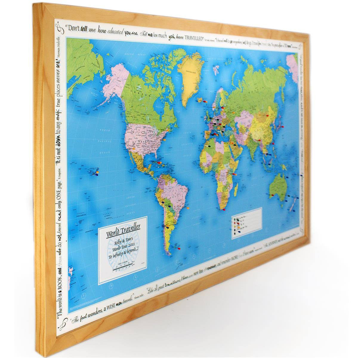 Wall Map - Personalised World Traveller Map