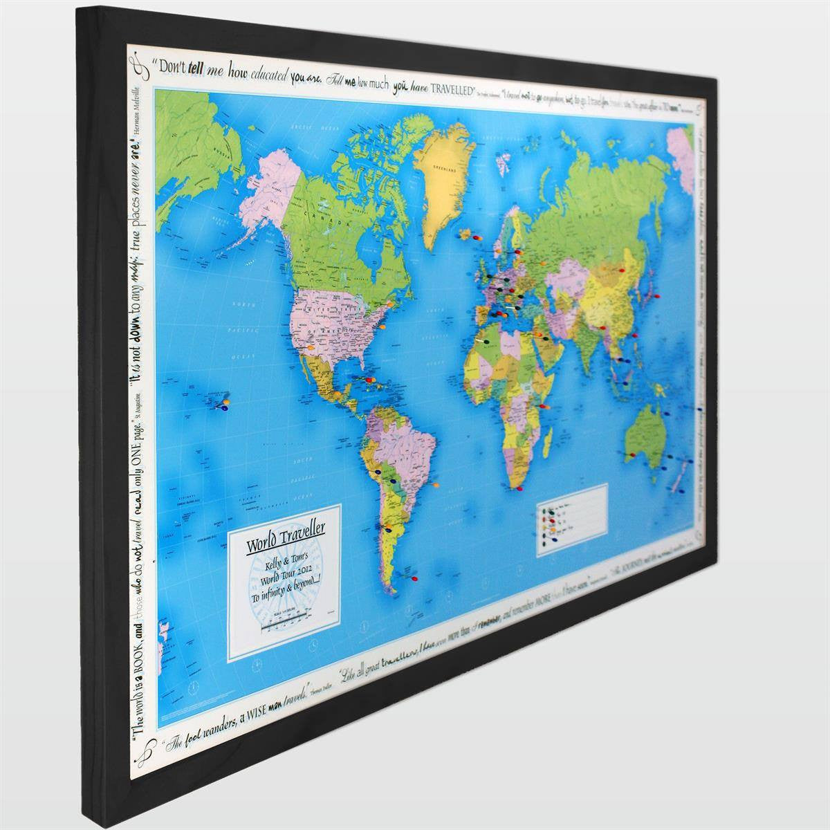 Wall Map - Personalised World Traveller Map