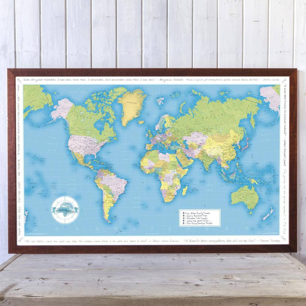 Wall Map - World Traveller Wall Map